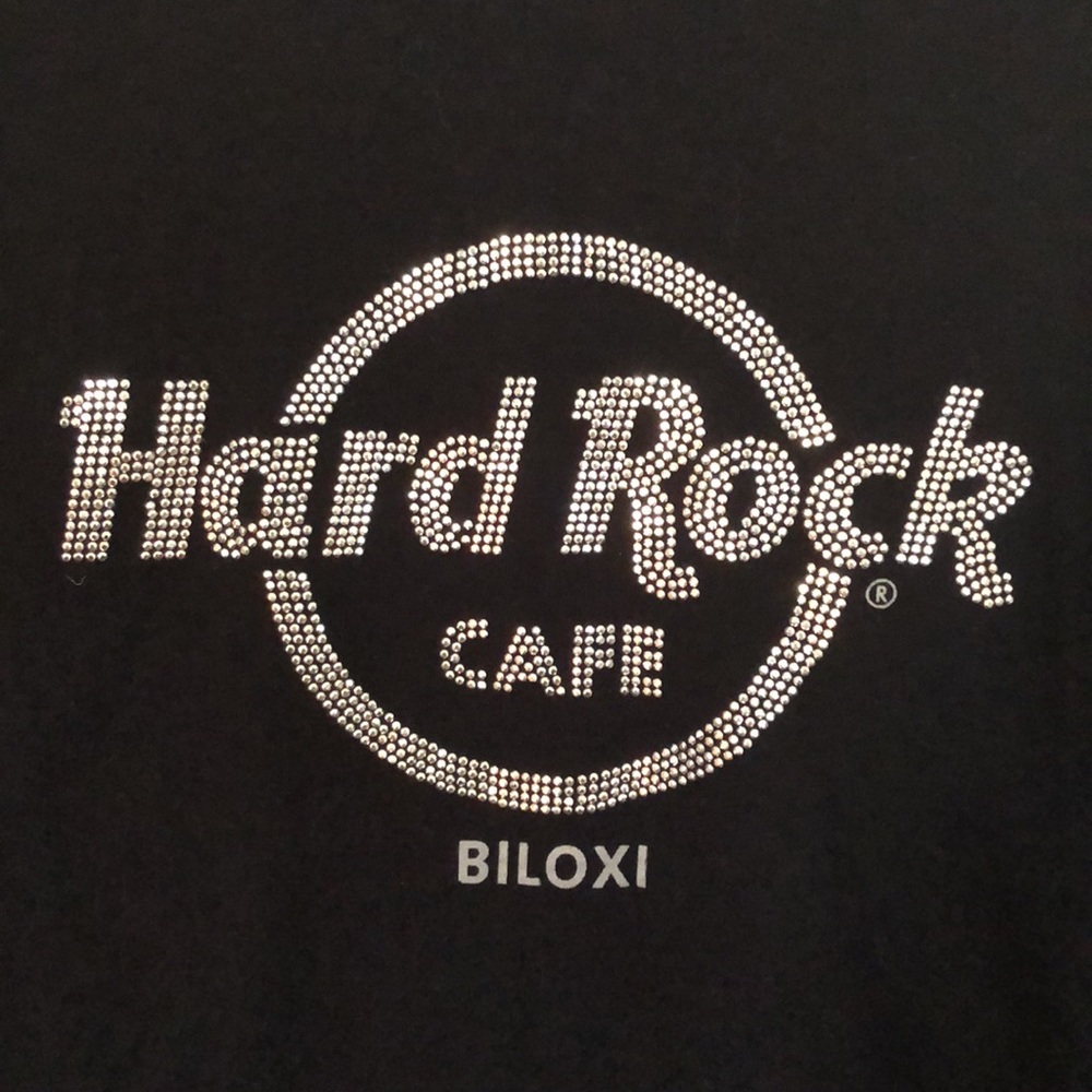 Hard rock Café, short sleeve, large black T-shirt from Biloxi Mississippi